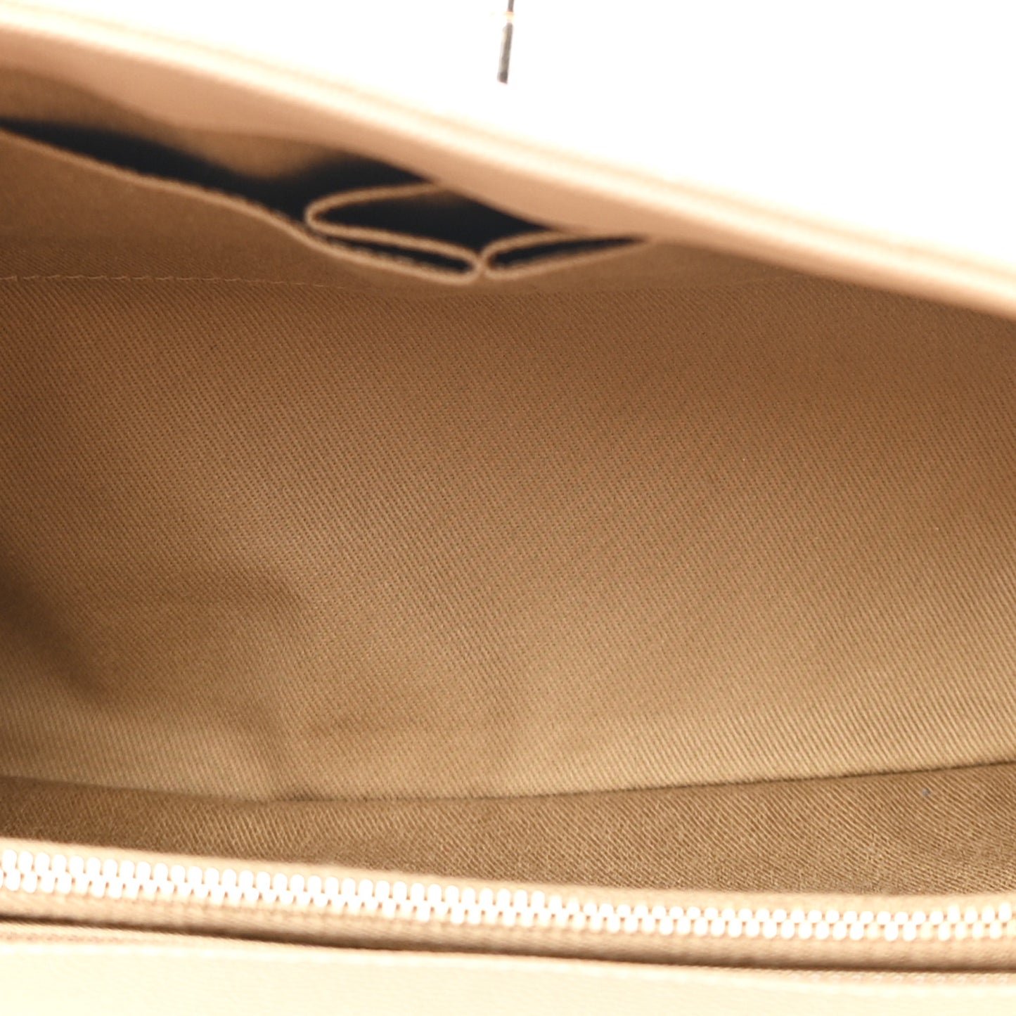 Caviar Chevron Quilted Medium Coco Handle Flap Beige