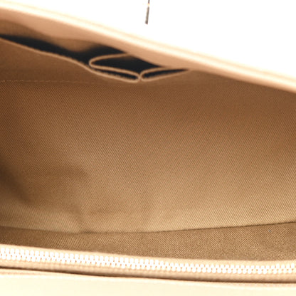 Chanel Caviar Chevron Quilted Medium Coco Handle Flap Beige 9 of 27