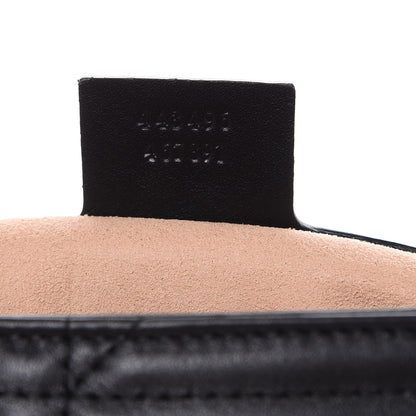 Gucci Calfskin Matelasse Studded Medium GG Marmont Shoulder Bag Black 7 of 10
