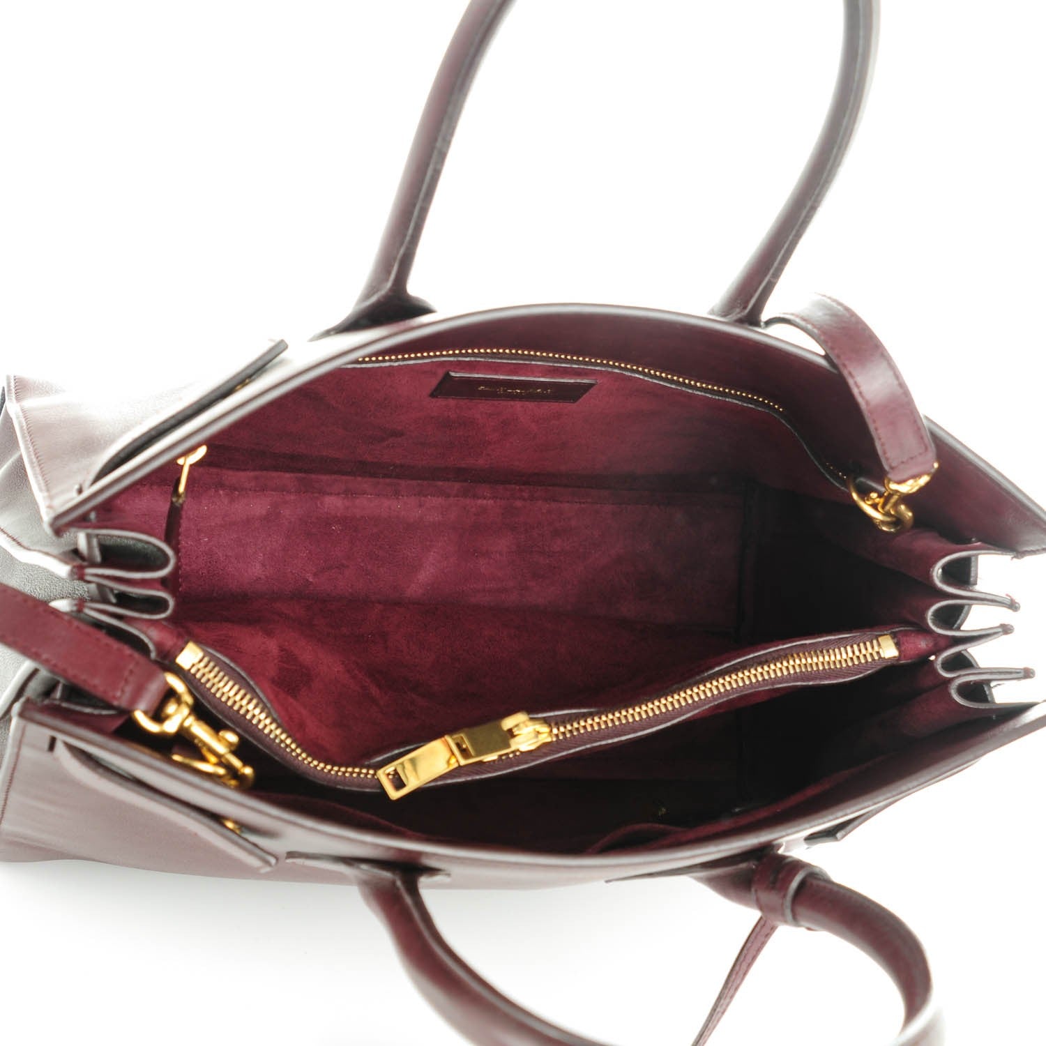 Saint Laurent Calfskin Small Sac De Jour Bordeaux 5 of 7