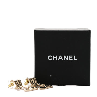 Chanel Metal CC Drop Earrings Gold 5 of 5