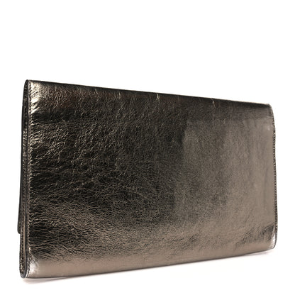 Saint Laurent Metallic Calfskin Large Belle De Jour Clutch Rose Gold 3 of 7