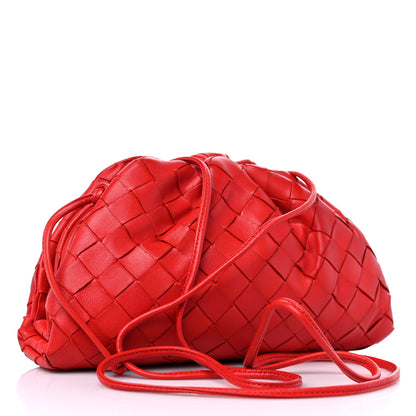 Bottega Veneta Nappa Intrecciato The Mini Pouch Bright Red 2 of 9