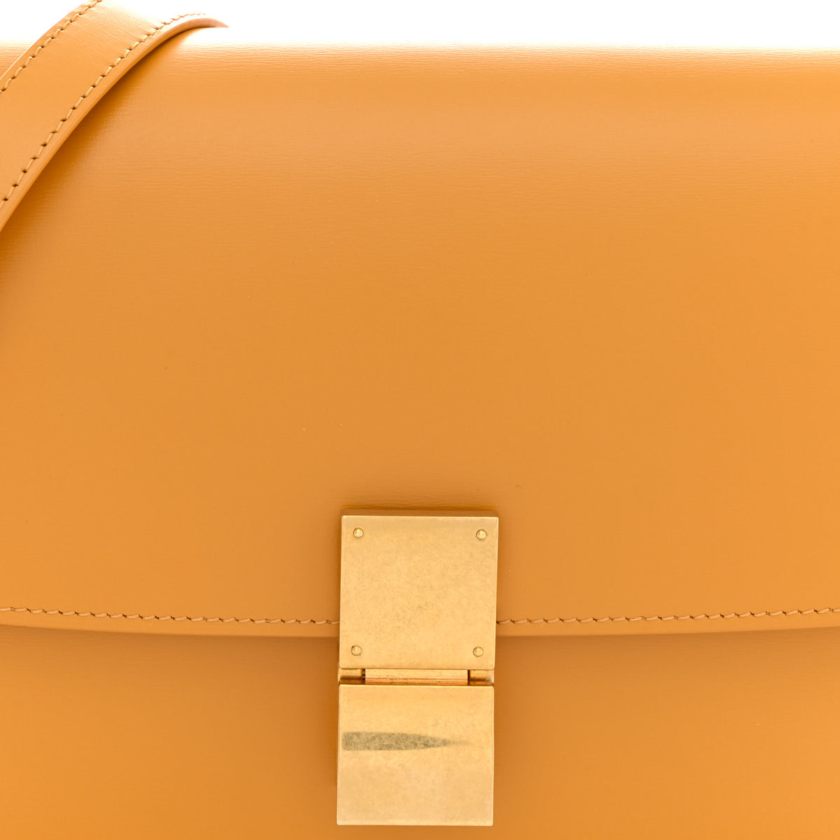 Smooth Calfskin Medium Classic Box Flap Bag Daffodil