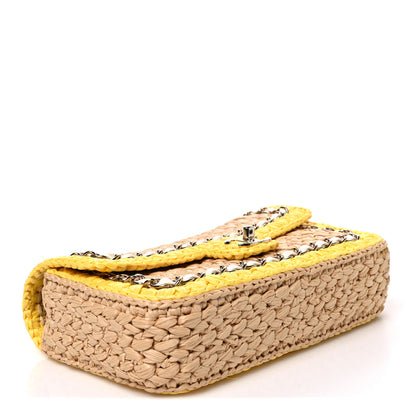 Chanel Raffia Chain Venice Beach Flap Bag Beige Yellow 3 of 10