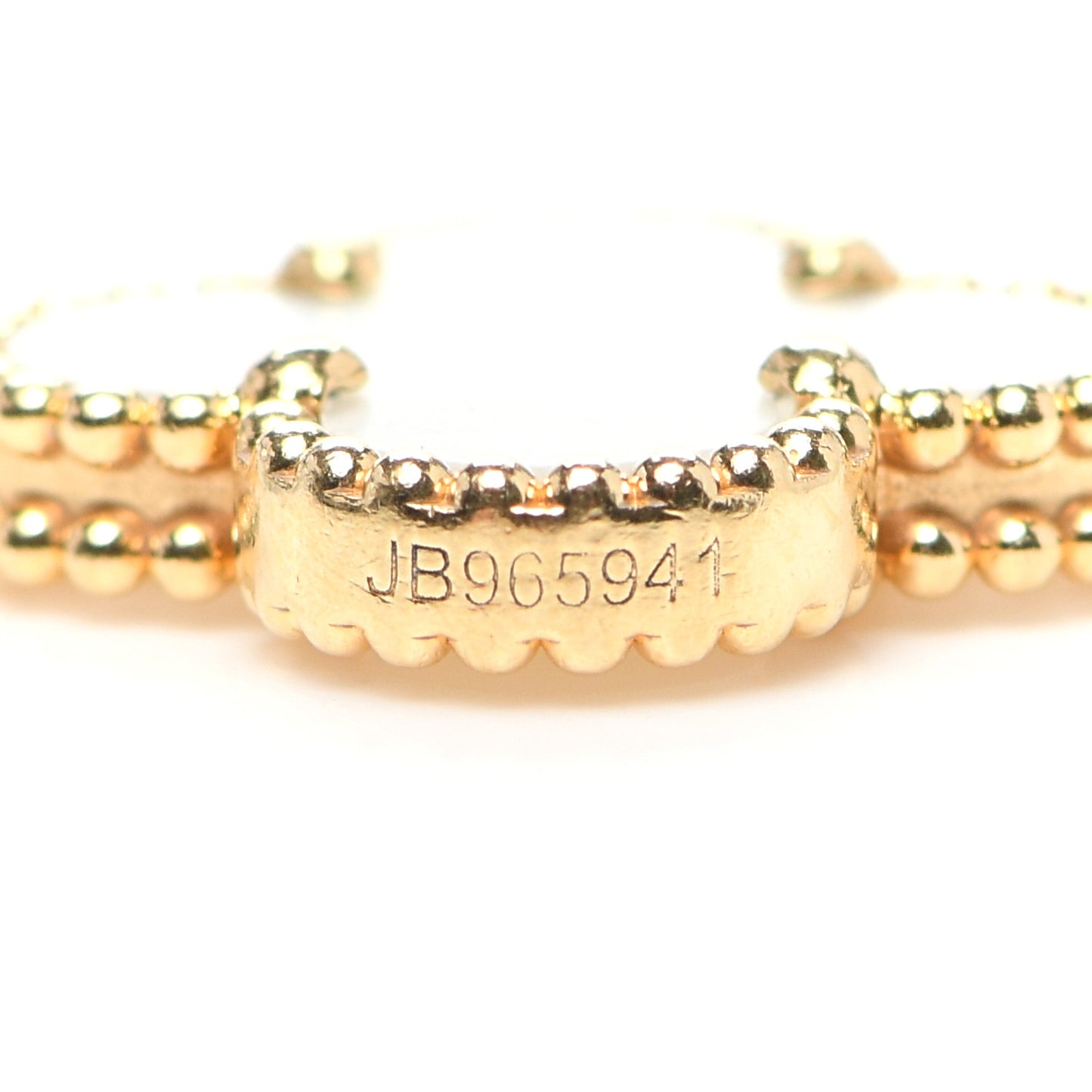 18K Yellow Gold Mother of Pearl 5 Motifs Vintage Alhambra Bracelet