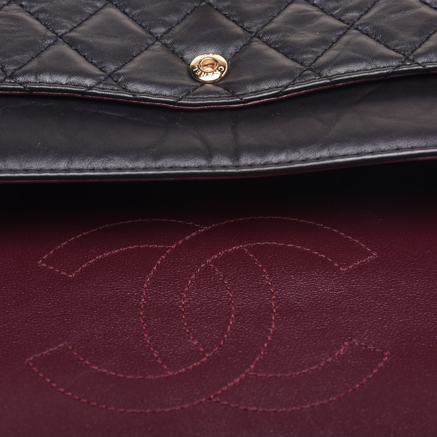 Aged Calfskin Lucky Charms 2.55 Reissue 225 Flap Black