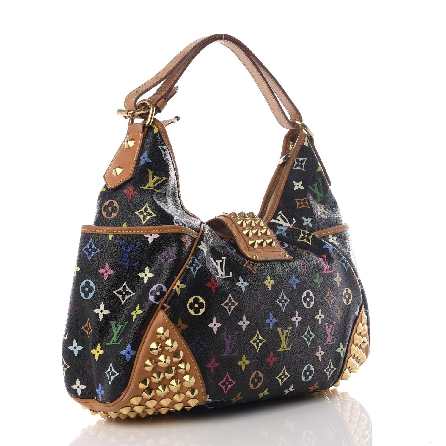 Louis Vuitton Monogram Multicolor Chrissie Black 2 of 8