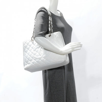 Chanel Caviar Grand Shopping Tote GST White 2 of 13