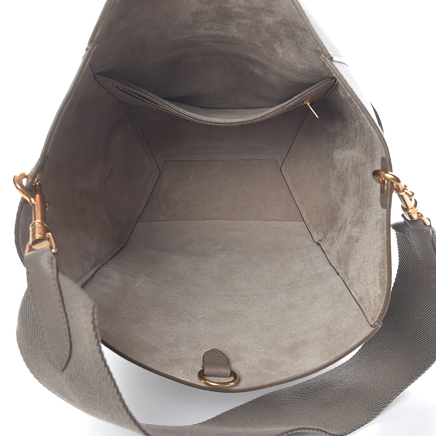 Celine Soft Grained Calfskin Sangle Bucket Bag Taupe 5 of 12