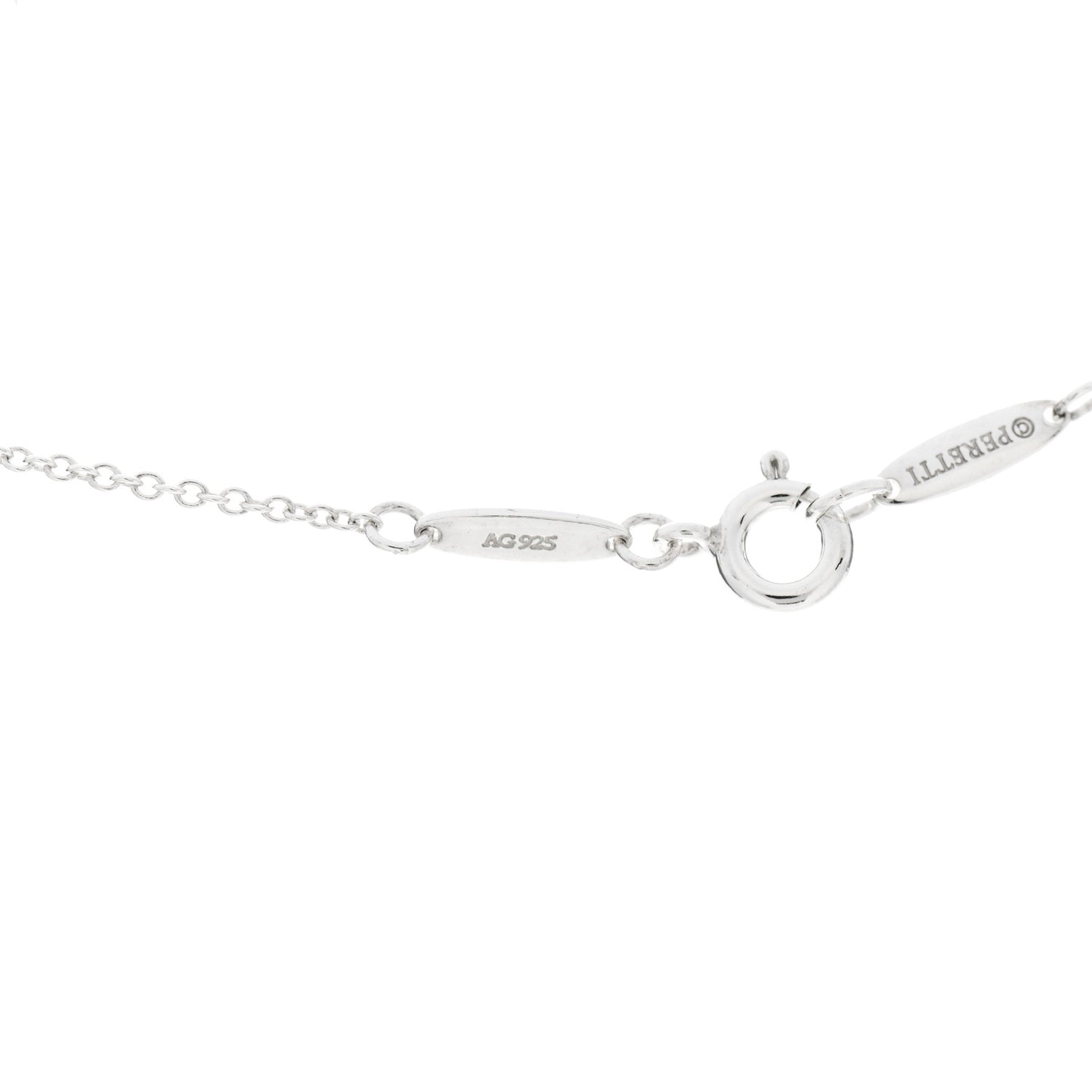 Sterling Silver 11mm Elsa Peretti Open Heart Pendant Necklace
