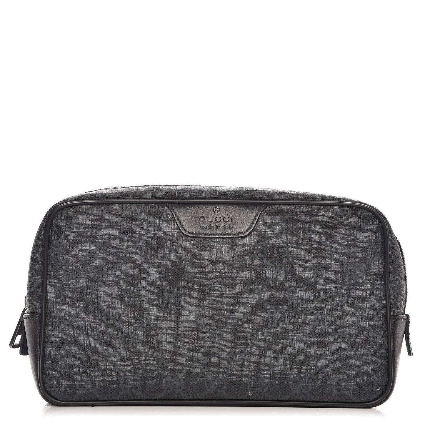 GG Supreme Monogram Toiletry Case Black Grey