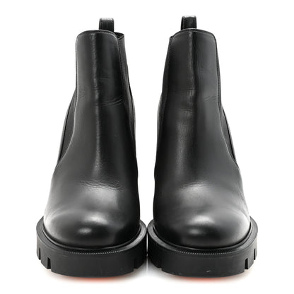 Christian Louboutin Calfskin Marchacroche 70 Chelsea Boots 38 Black 3 of 9