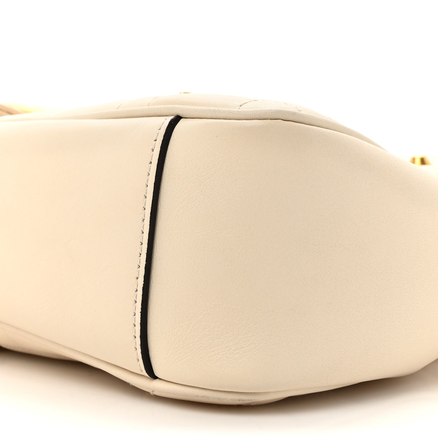 Calfskin Matelasse Studded Medium GG Marmont Shoulder Bag White