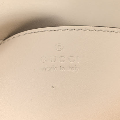 Gucci Calfskin Matelasse Mini GG Marmont Top Handle Shoulder Bag White 6 of 15