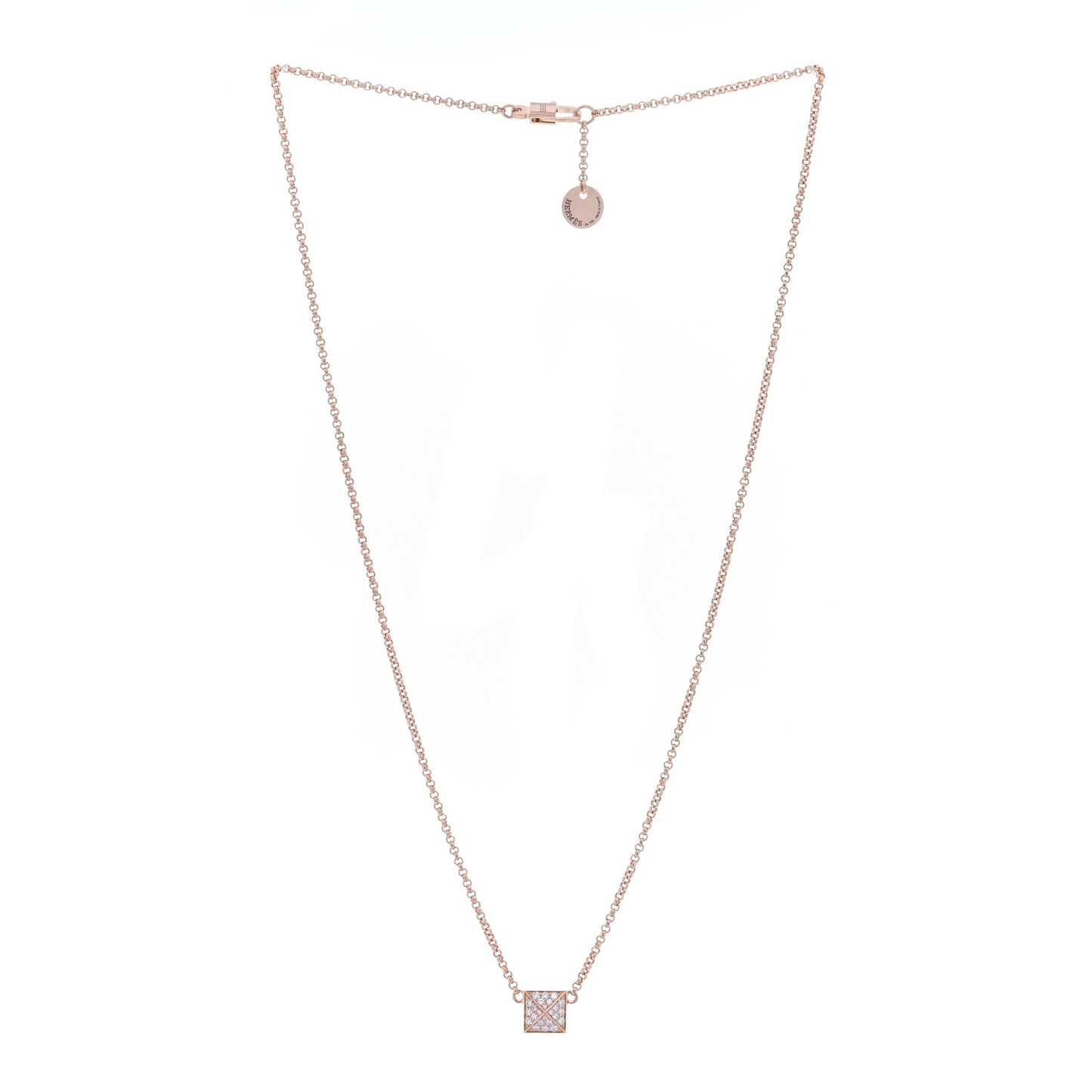 18K Rose Gold Diamond Clou d'H Pendant Necklace