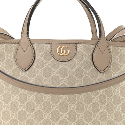 Gucci GG Supreme Monogram Textured Calfskin Medium Ophidia Shoulder Tote  Beige Mystic White Oatmeal 8 of 12
