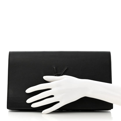 Saint Laurent Calfskin Monogram Large Belle De Jour Clutch Black 2 of 7