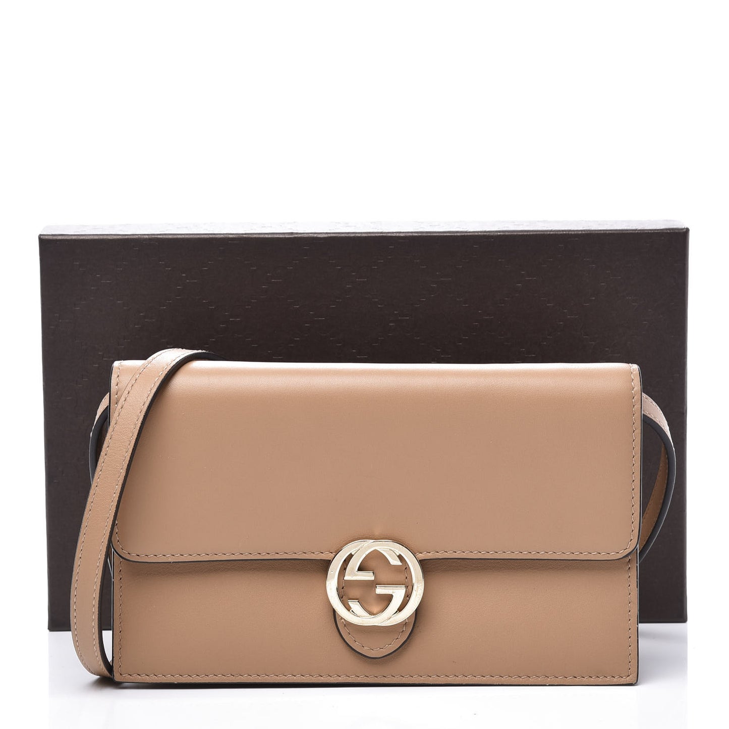 Calfskin Icon Wallet Camelia