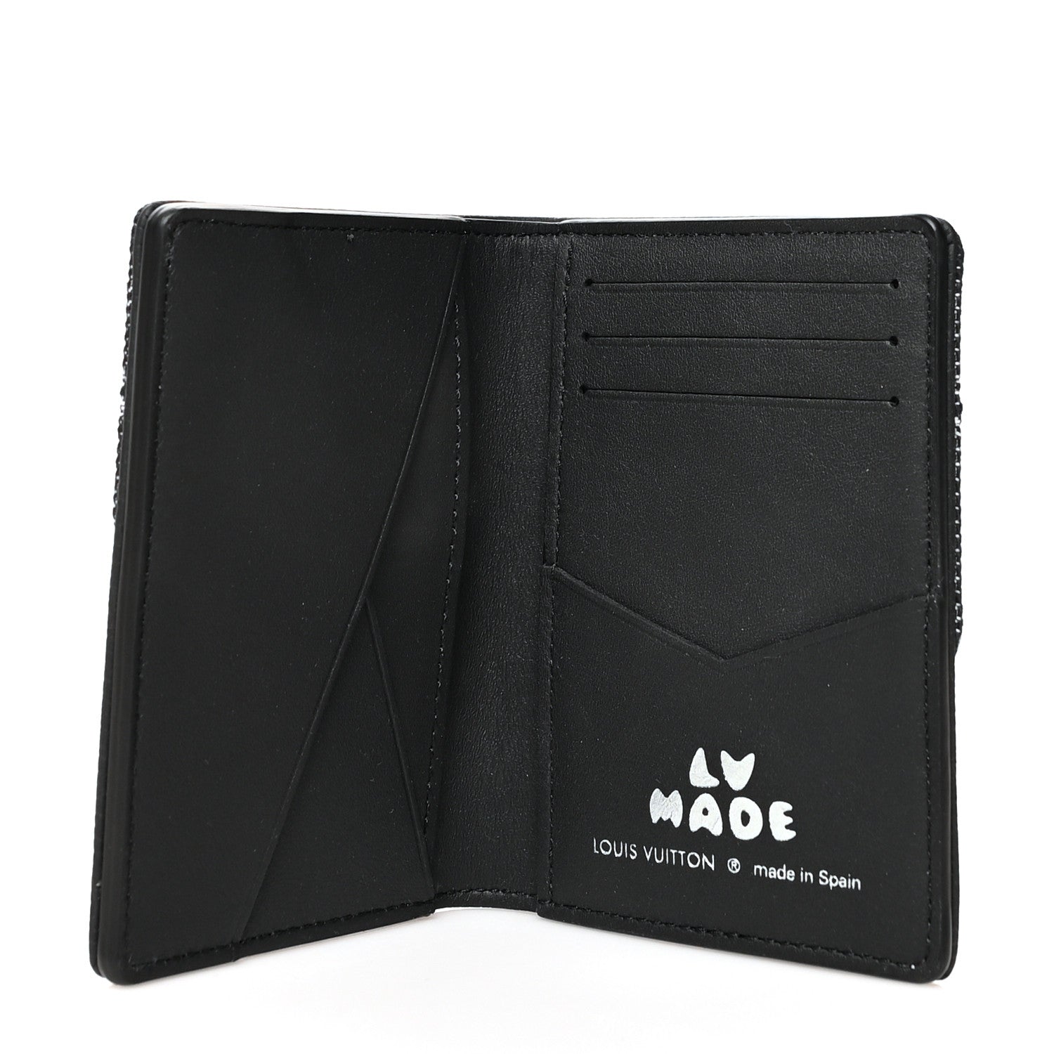 Louis Vuitton X NIGO Taurillon Monogram Denim Drip Pocket Organizer Black 6 of 7