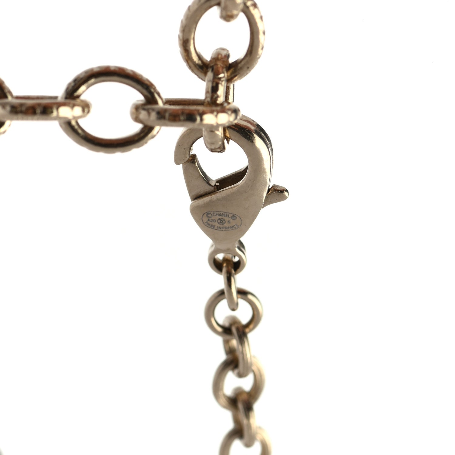 Chanel Crystal Pearl CC Teardrop Pendant Necklace Gold 5 of 5