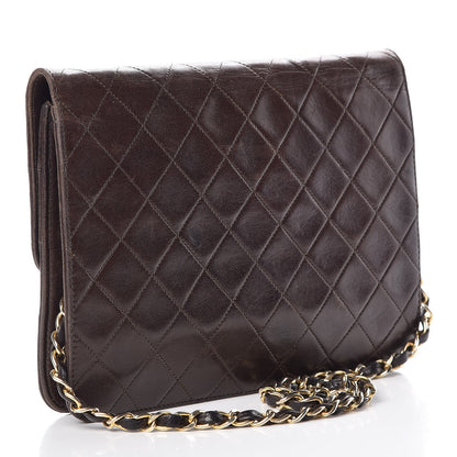 Chanel Lambskin Quilted Small Single Flap Brown 3 of 14