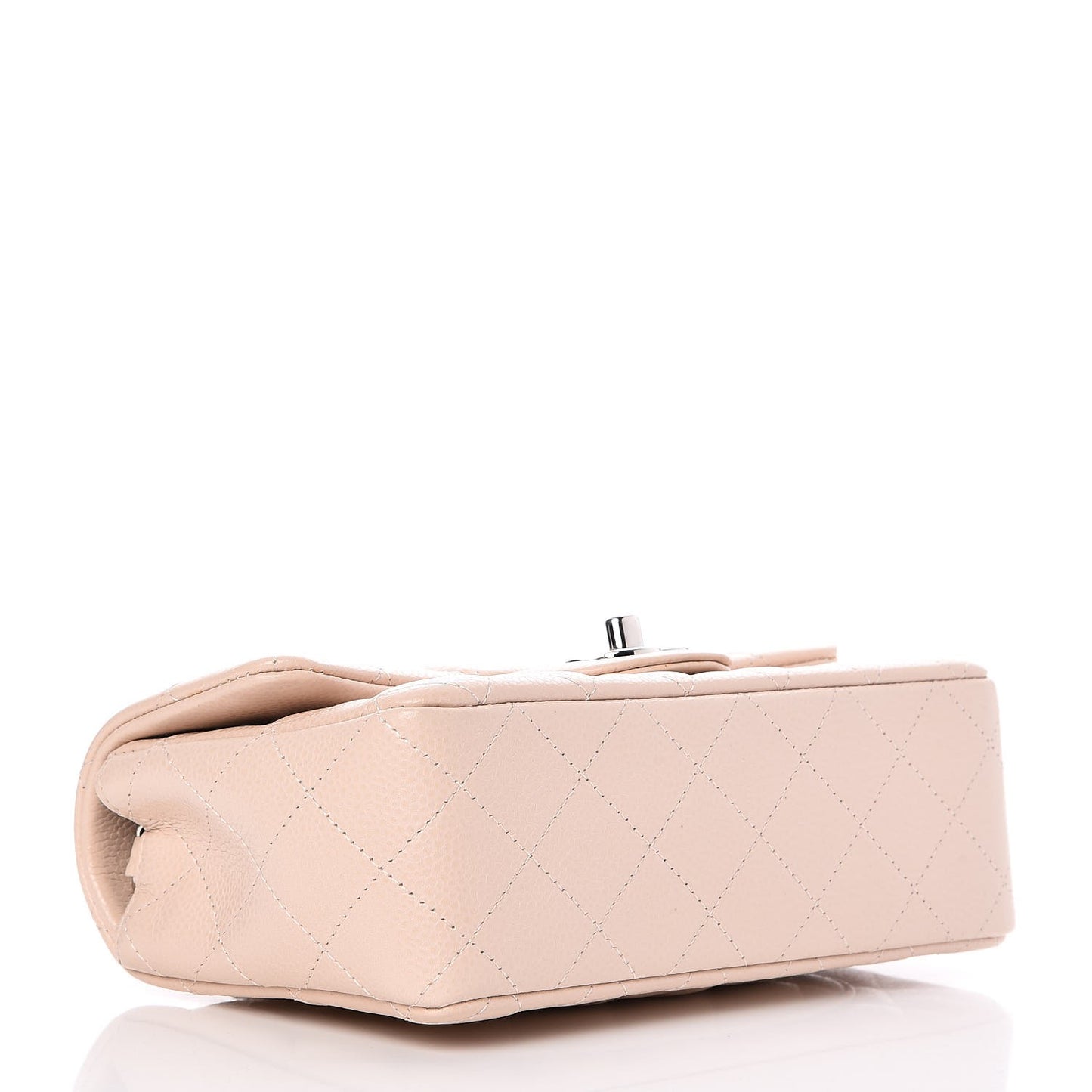 Caviar Quilted Mini Rectangular Flap Light Pink