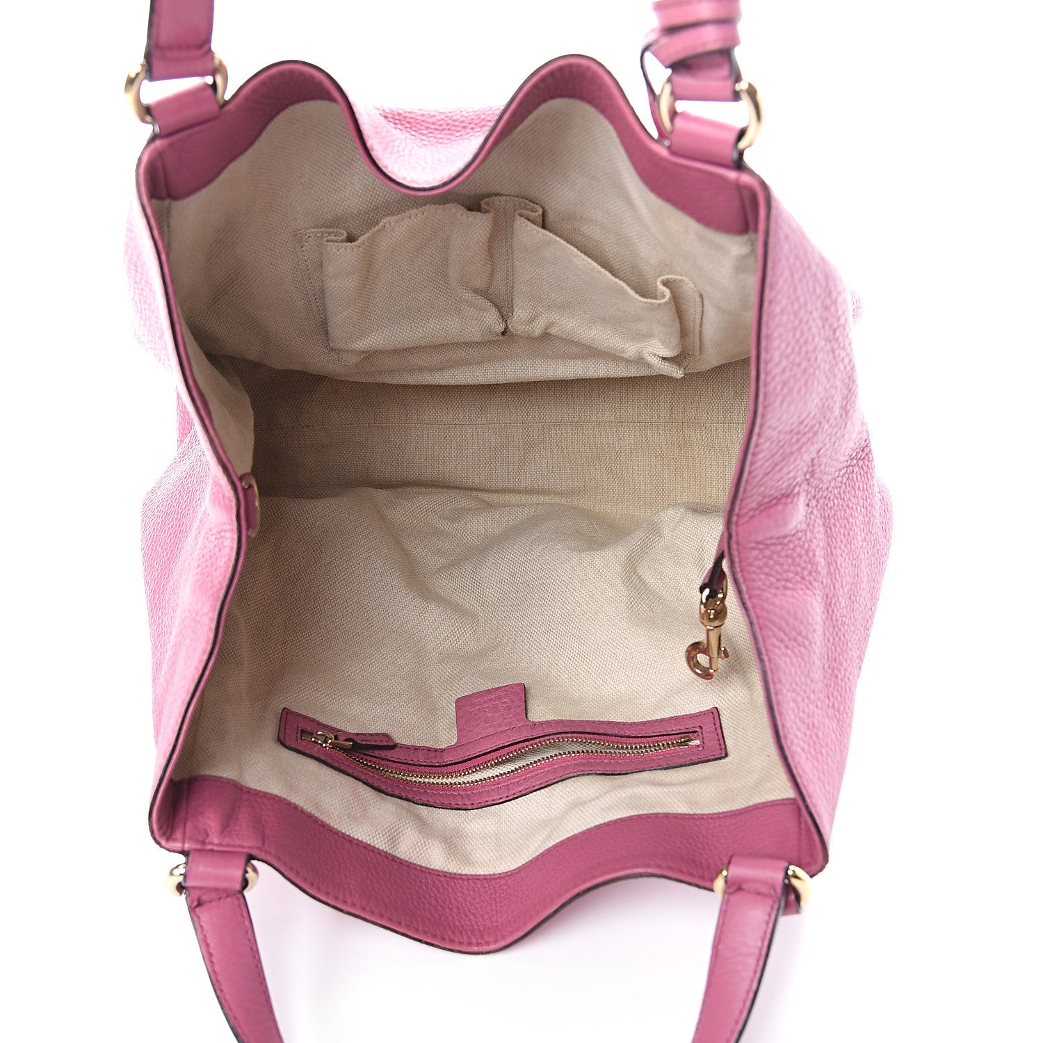 Gucci Pebbled Calfskin Medium Soho Shoulder Bag Fresia Rose 4 of 8