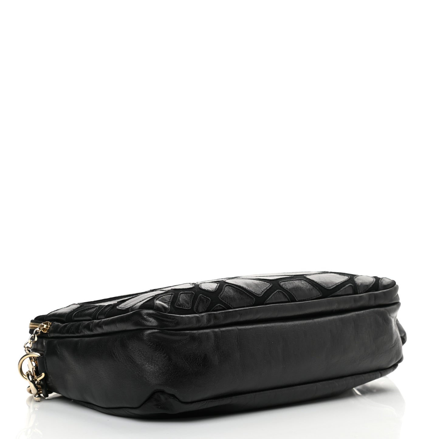 Lambskin Jersey Scales Camera Case Black