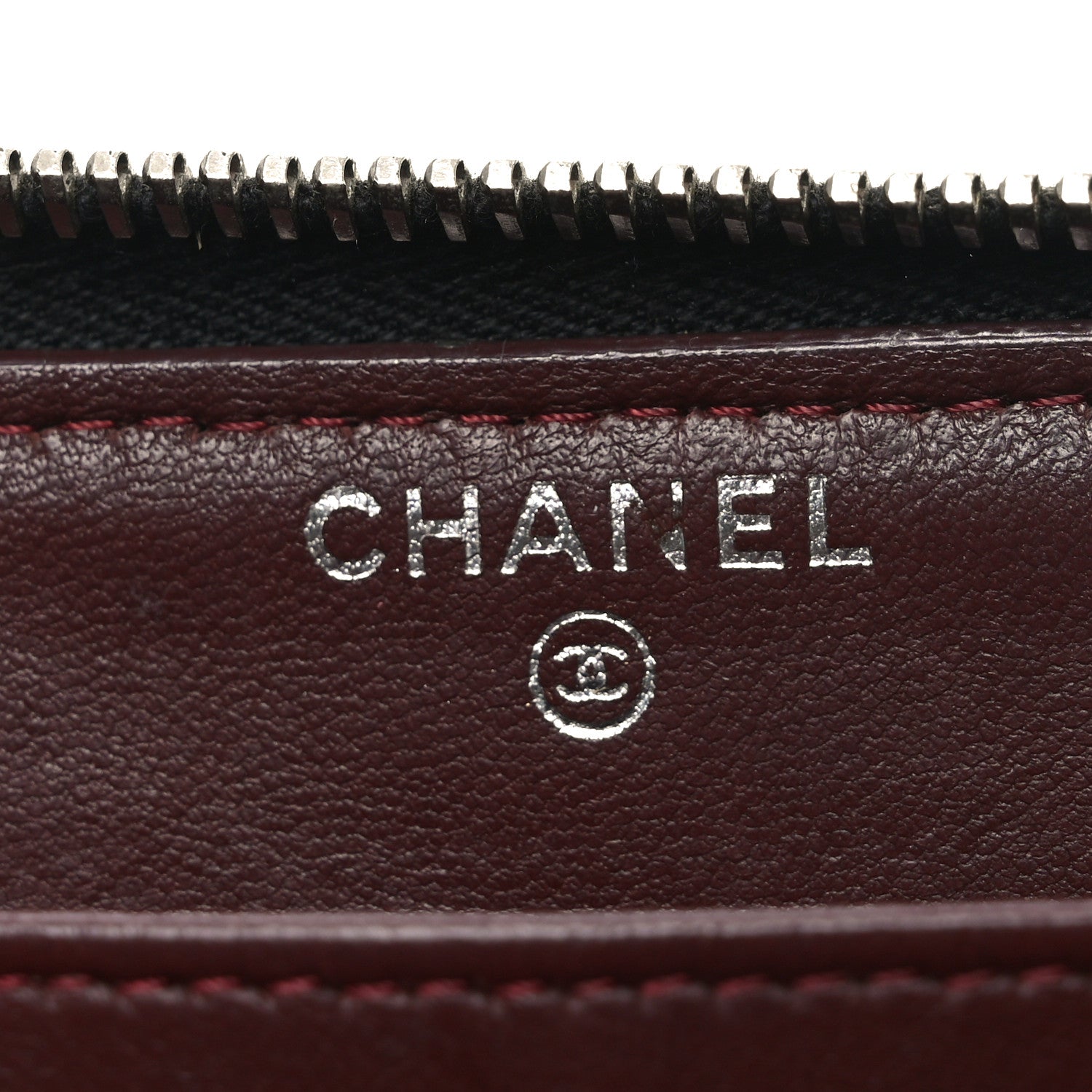 Chanel Lambskin Quilted Large Gusset Zip Around Wallet Black 6 of 10