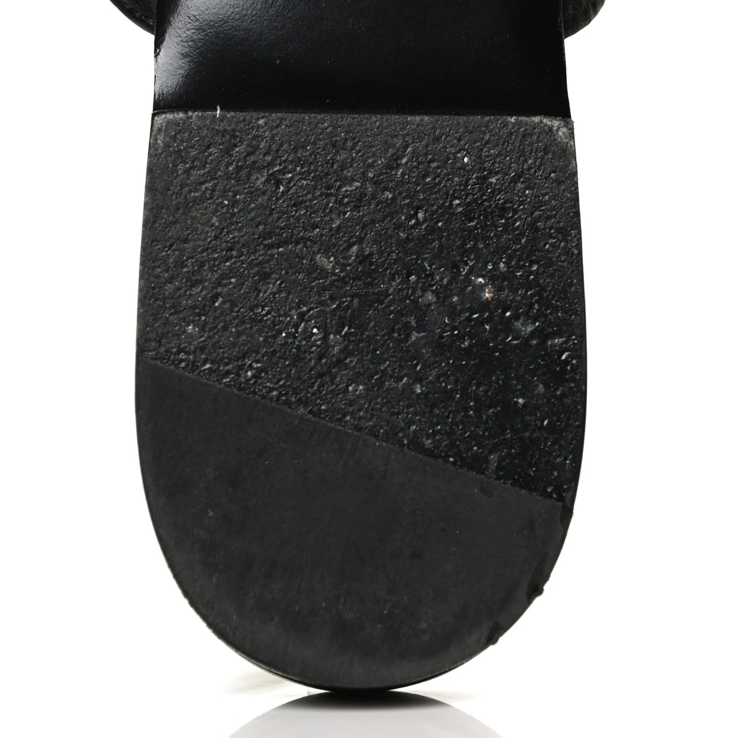 Calfskin Monogram Sandals 36 Black