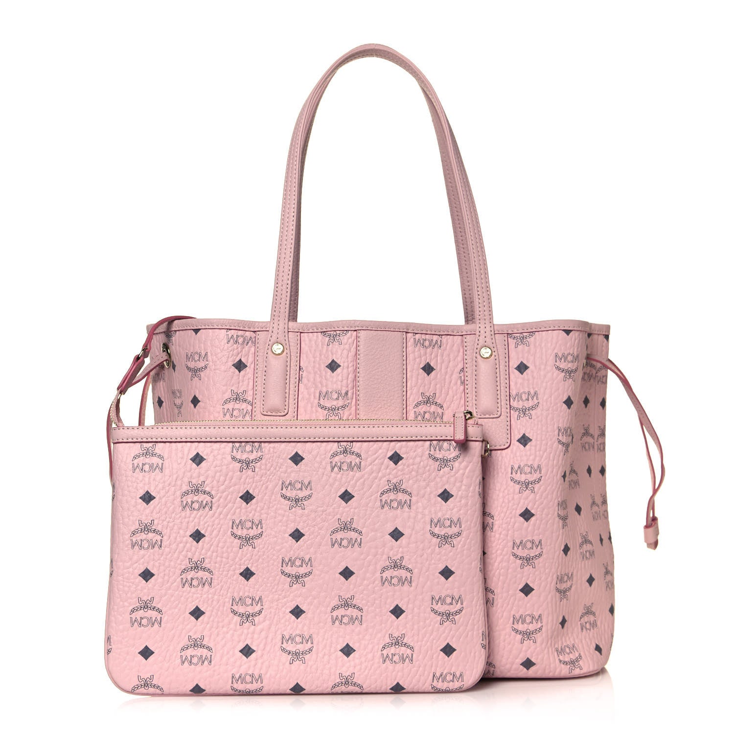 MCM Visetos Medium Liz Reversible Shopper Tote Powder Pink 1 of 19