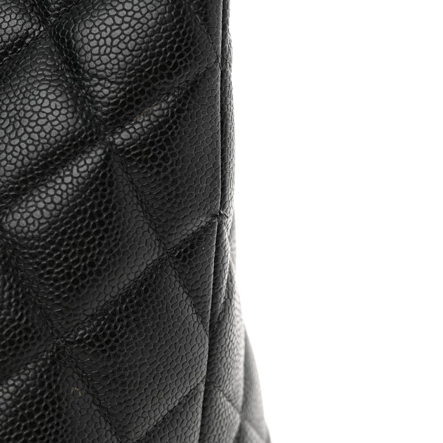 Caviar Quilted Medallion Tote Black