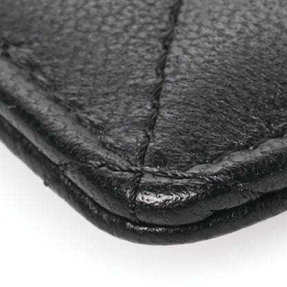 Chanel Lambskin Quilted Card Holder On Chain Black 10 of 12