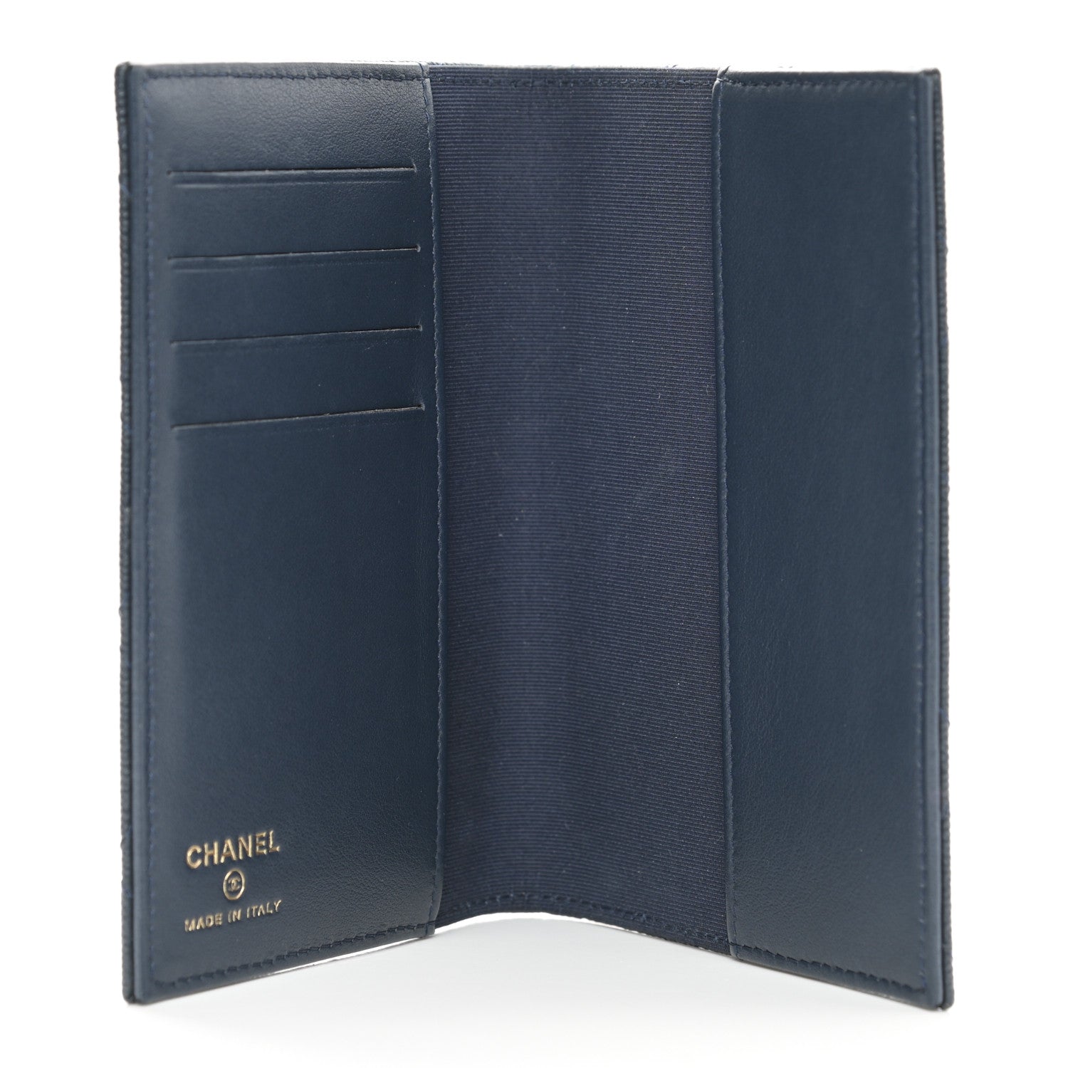 Chanel Caviar Quilted Passport Holder Navy Blue 5 of 8