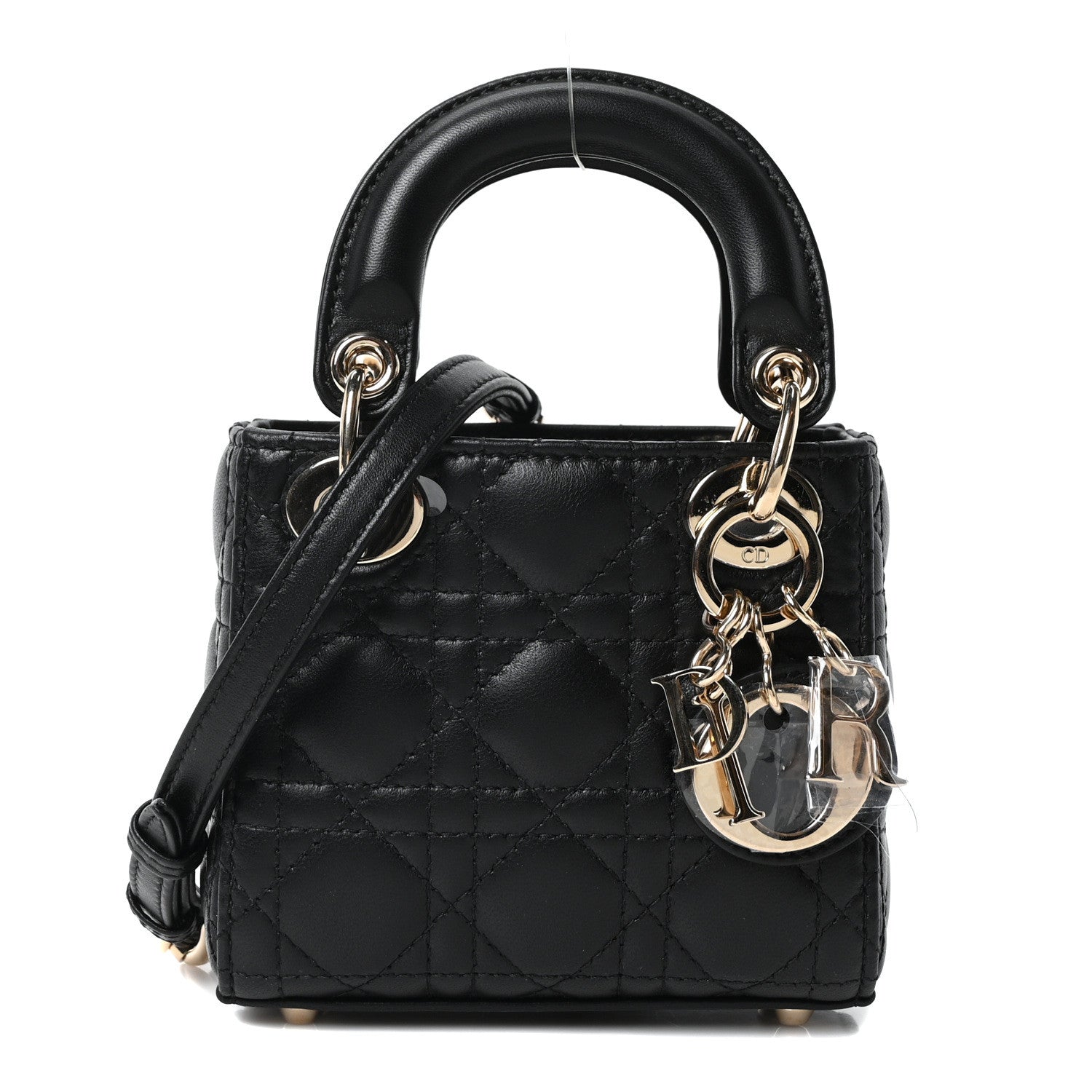Christian Dior Lambskin Cannage Micro Lady Dior Black 1 of 10