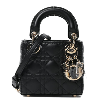 Christian Dior Lambskin Cannage Micro Lady Dior Black 1 of 10