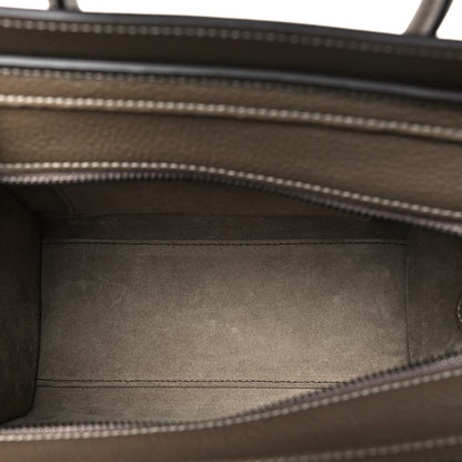 Celine Drummed Calfskin Nano Luggage Souris 5 of 11