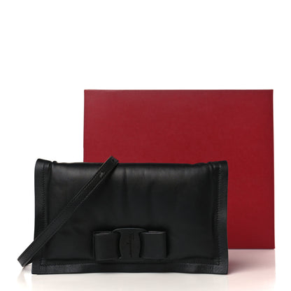 Salvatore Ferragamo Calfskin Mini Viva Bow Shoulder Bag Black 9 of 9