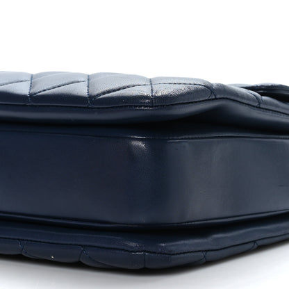 Chanel Lambskin Quilted Large Trendy CC Flap Dual Handle Bag Navy Blue 9 of 9