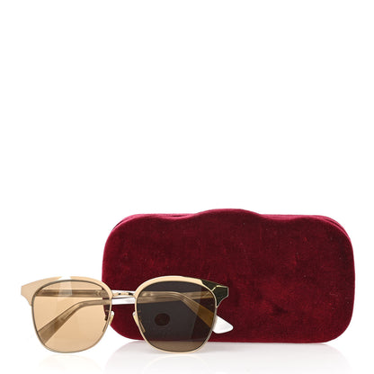 Gucci Round Metal Sunglasses GG0244S Gold 7 of 7