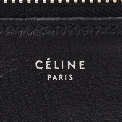 Celine Shiny Textured Calfskin Small Trio Crossbody Bag Black 7 of 10