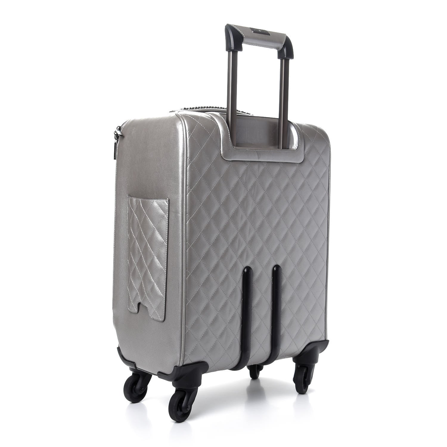 Chanel Metallic Caviar Quilted Coco Case Trolley Silver 2 of 9