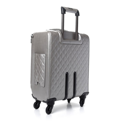 Chanel Metallic Caviar Quilted Coco Case Trolley Silver 2 of 9