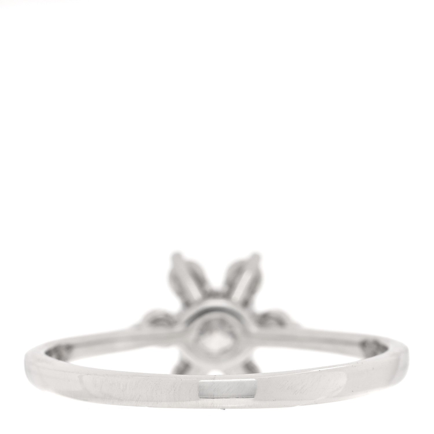 Tiffany Platinum Diamond Flower Ring 54 6.75 3 of 5