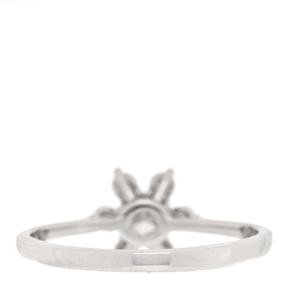 Tiffany Platinum Diamond Flower Ring 54 6.75 3 of 5