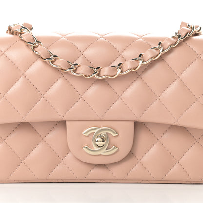 Chanel Lambskin Quilted Mini Rectangular Flap Beige 8 of 11