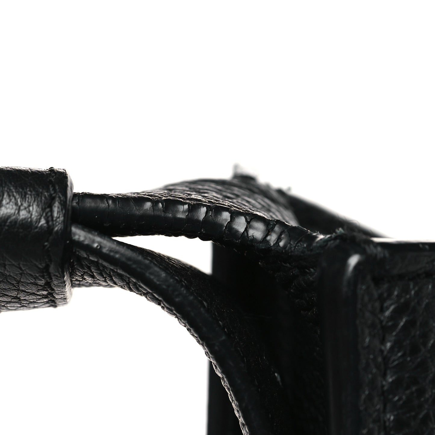 Grained Calfskin Fleur Crossbody Black