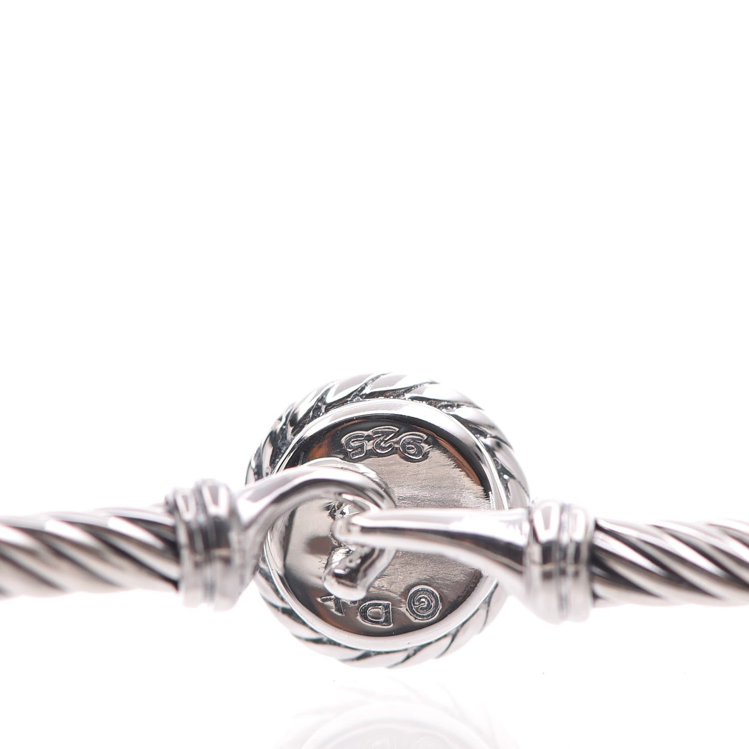 David Yurman Sterling Silver Pearl 3mm Chatelaine Bracelet 5 of 6