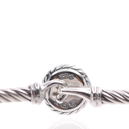 David Yurman Sterling Silver Pearl 3mm Chatelaine Bracelet 5 of 6